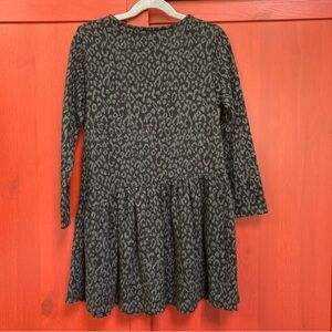 Zara Gray Animal Print Kids Dress